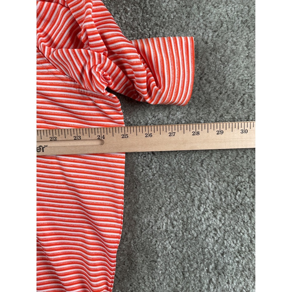 Cutter Buck Oklahoma Striped Polo Shirt Mens XL Orange‎  Short Sleeve Collared - Picture 5 of 6